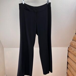EILEEN FISHER Polyester Dress Slacks. Black. 3” Waistband w/clasps & zipper. 12